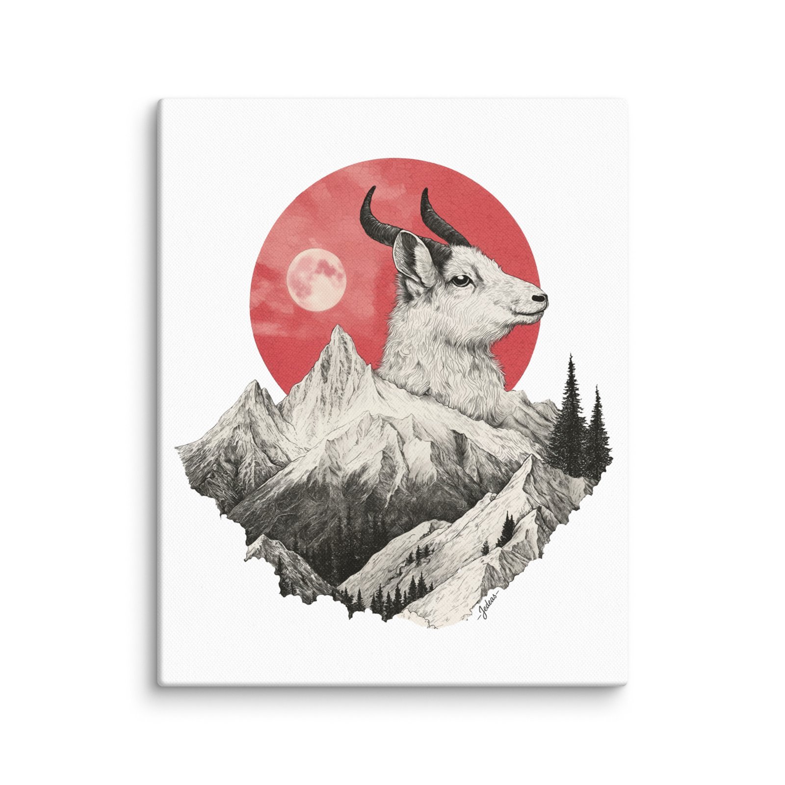 Petite toile - Mountain goat – Image 1