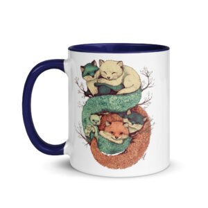 Mug couleur - Cuddling fox