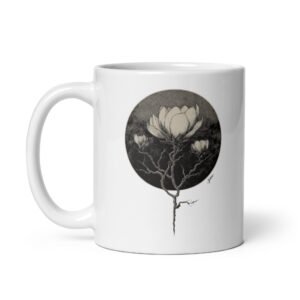 Mug Blanc - Dark flower