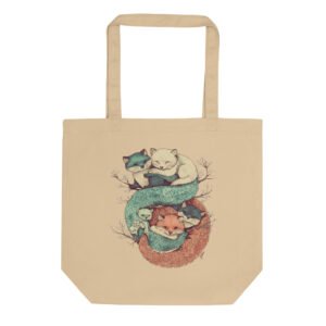 Tote Bag coton bio - Cuddling fox