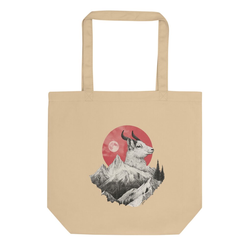 Tote Bag coton bio - mountain goat