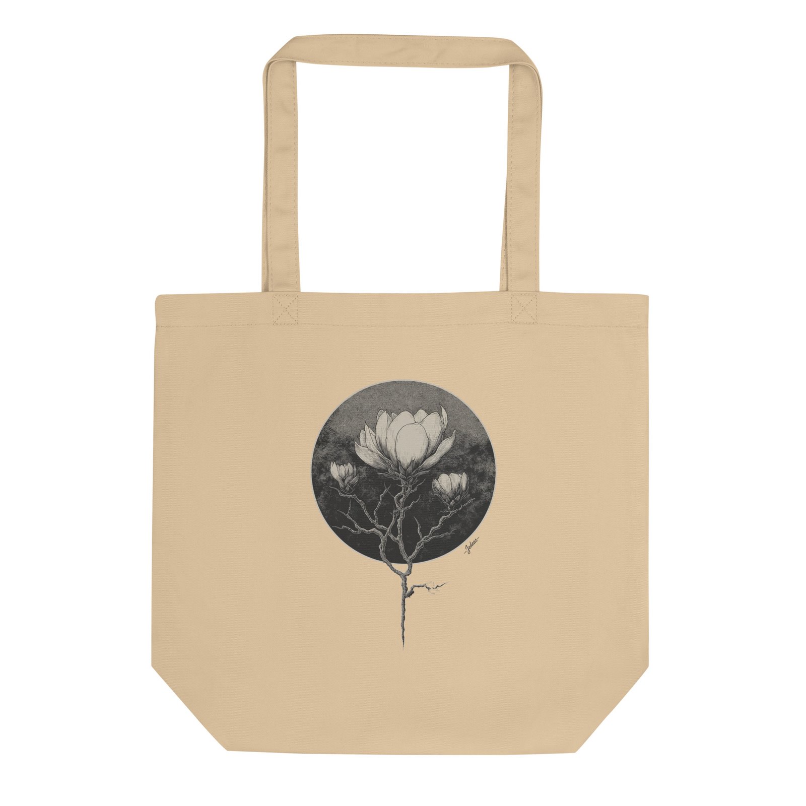 Tote Bag coton bio - Dark flower – Image 1