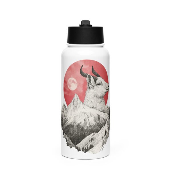 Gourde avec paille - mountain goat