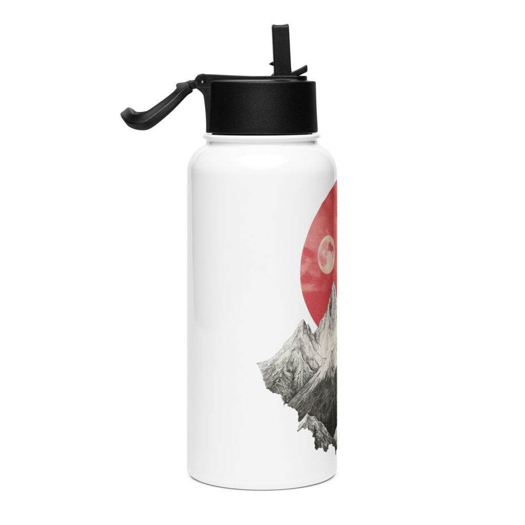 Gourde avec paille - mountain goat