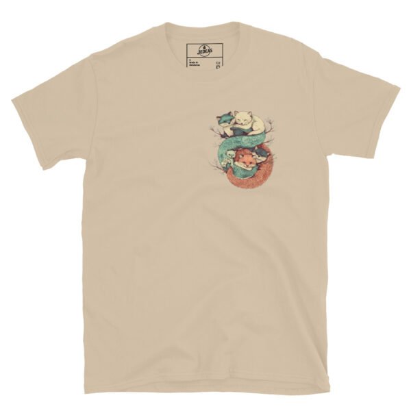 T-shirt unisex - Cuddling fox