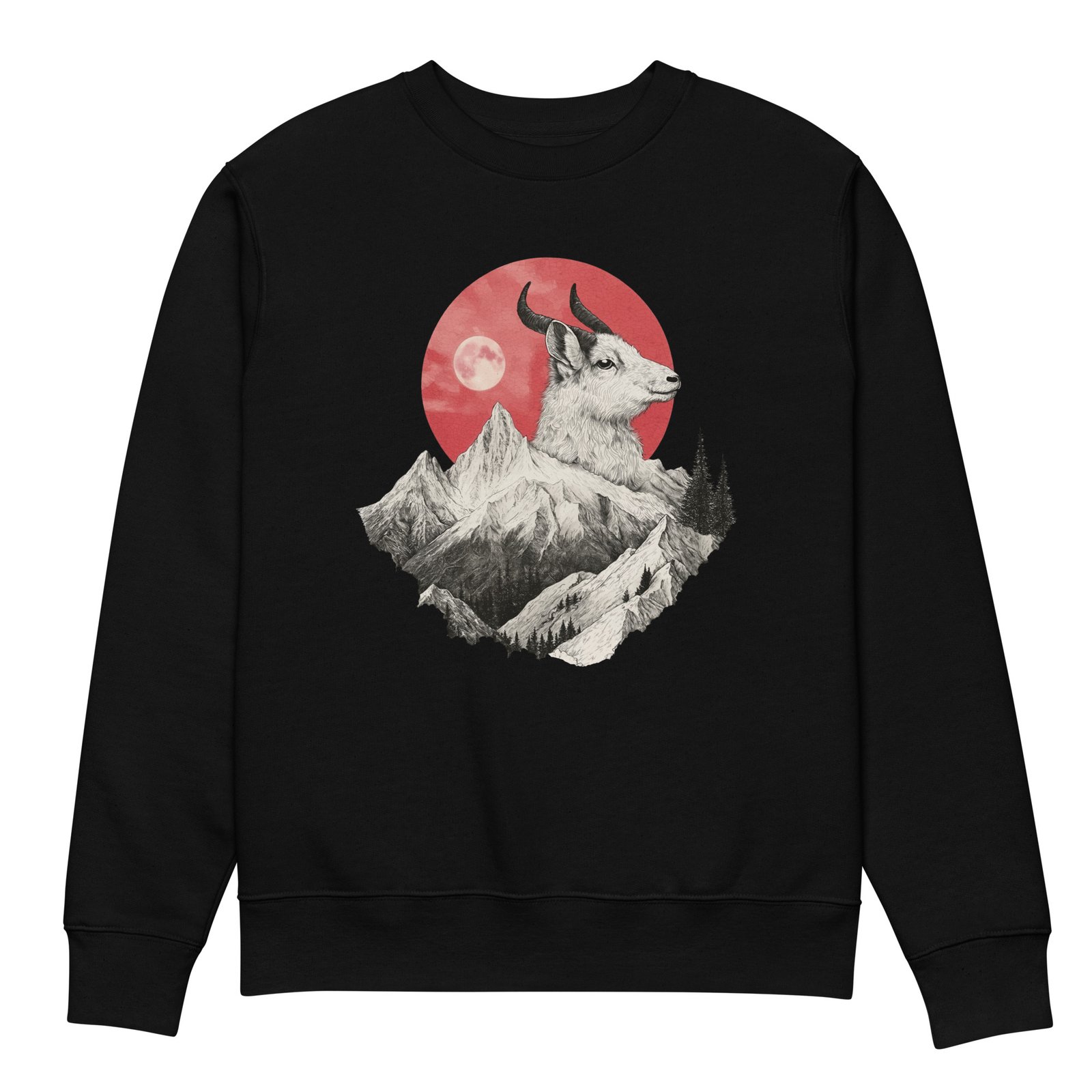 sweatshirt unisex coton bio - mountain goat – Image 1