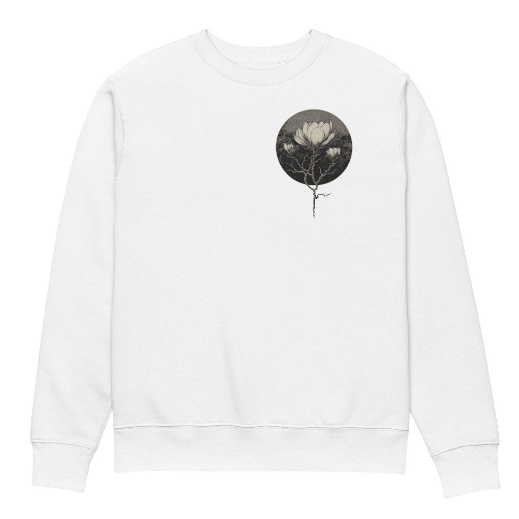 sweatshirt unisex coton bio - Dark flower