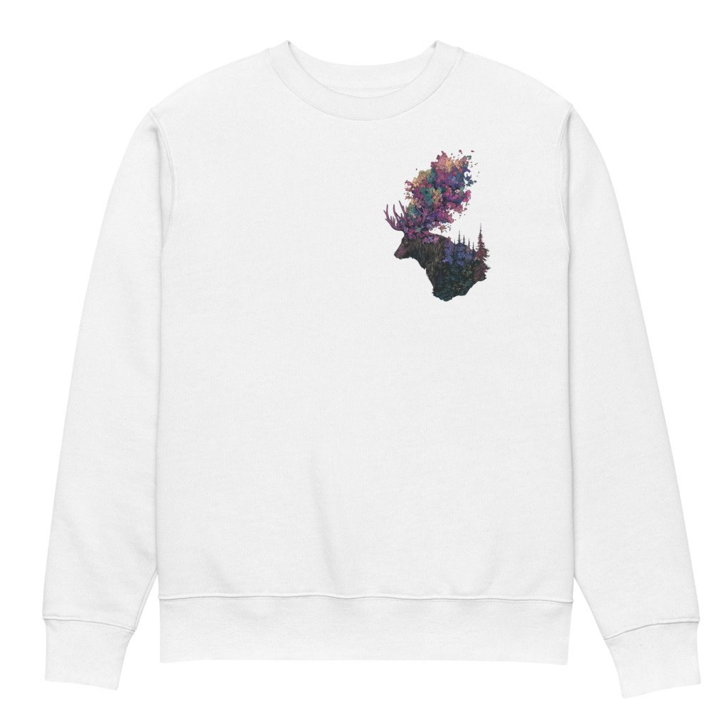 sweatshirt unisex coton bio - cerf