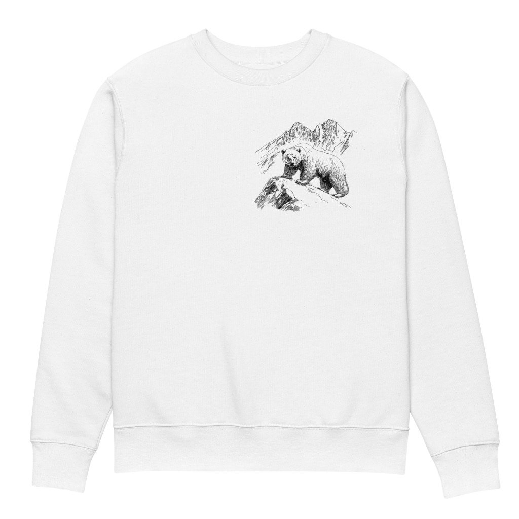sweatshirt unisex coton bio - black bear