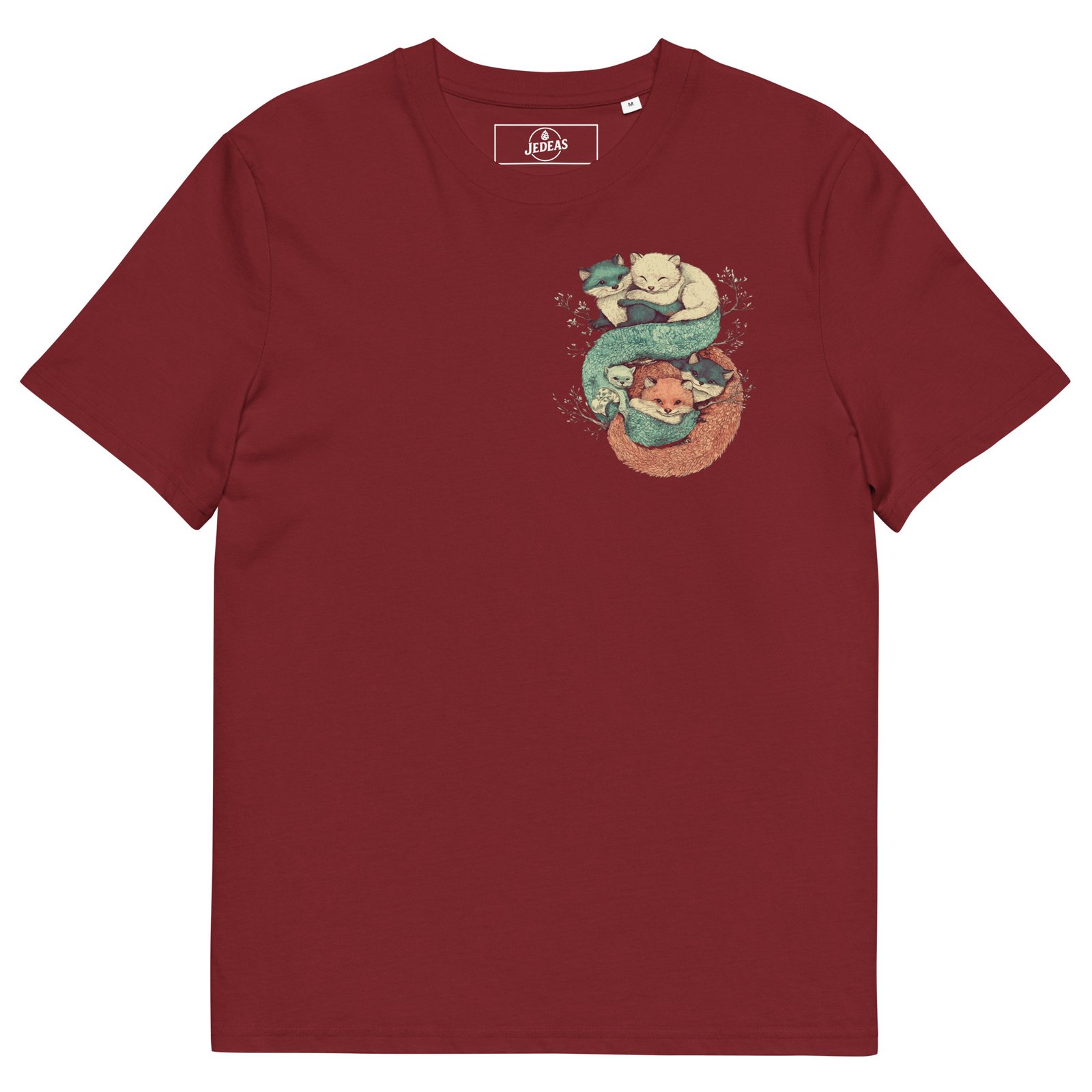 T-shirt unisex coton bio - Cuddling fox – Image 2