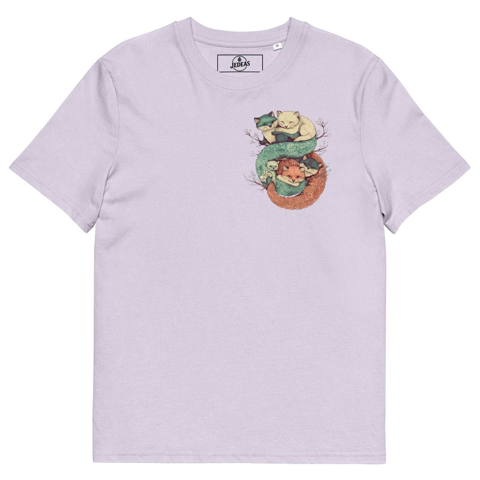 T-shirt unisex coton bio - Cuddling fox – Image 10