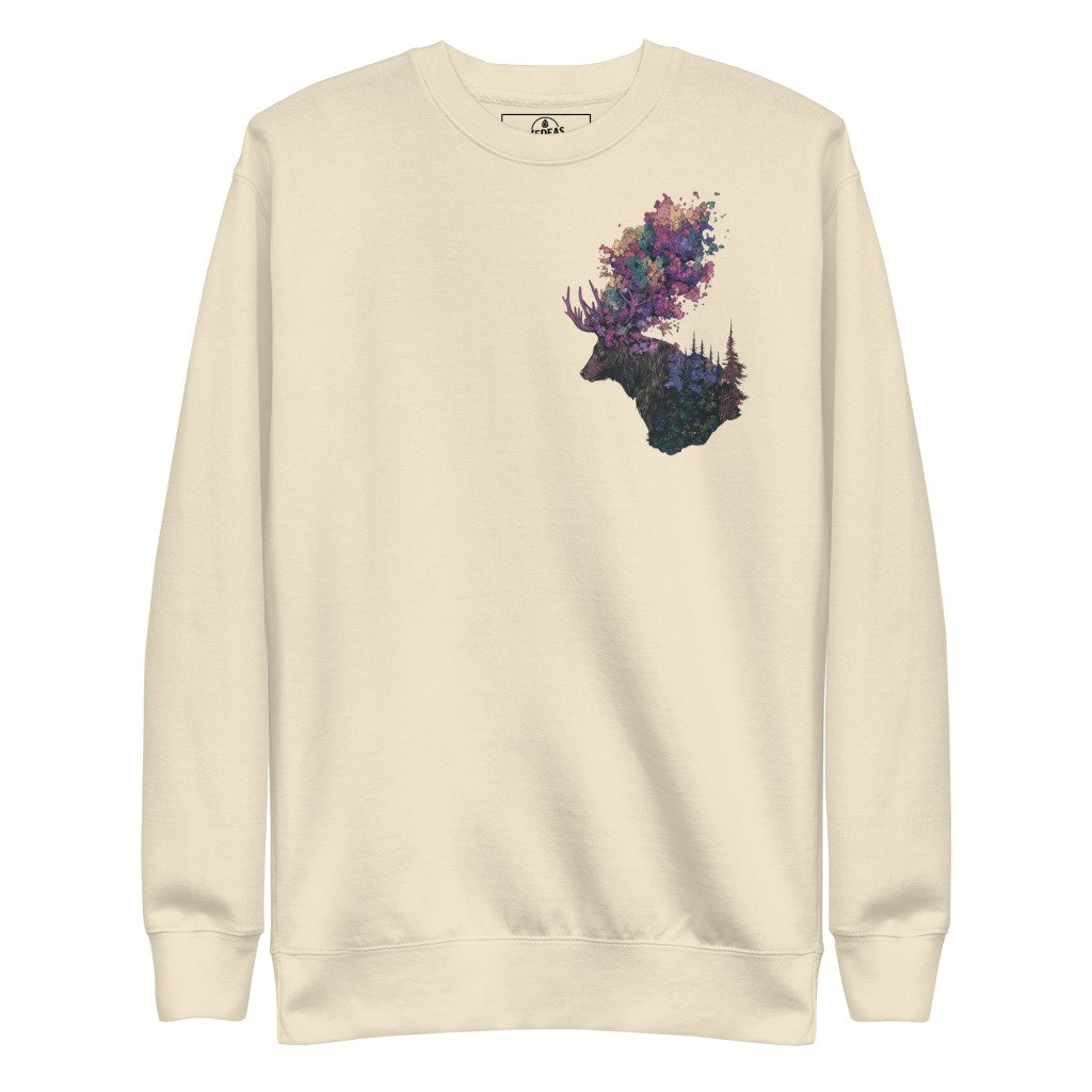 Sweatshirt unisex - cerf