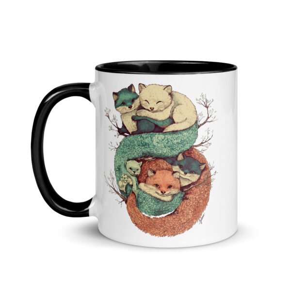 Mug couleur - Cuddling fox