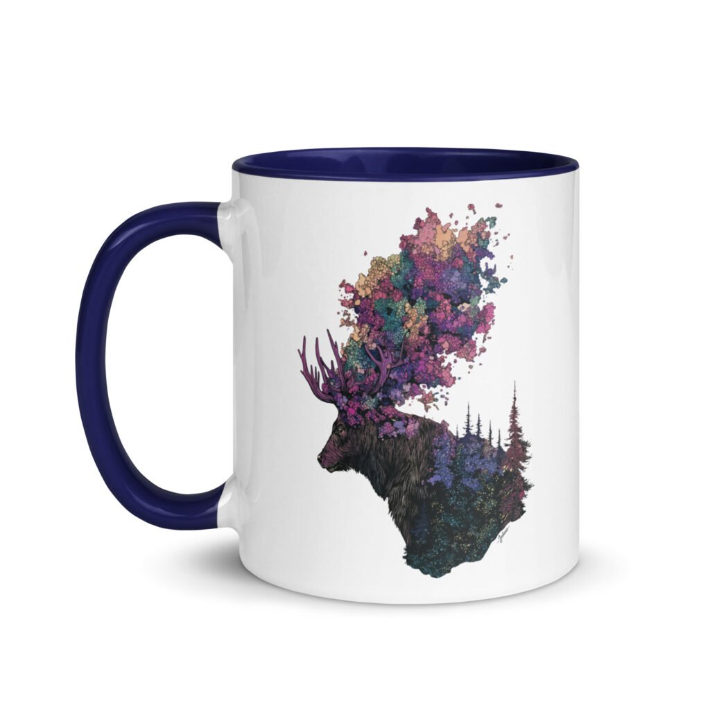 Mug couleur - cerf