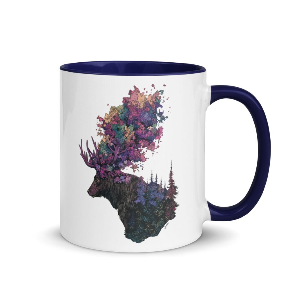 Mug couleur - cerf