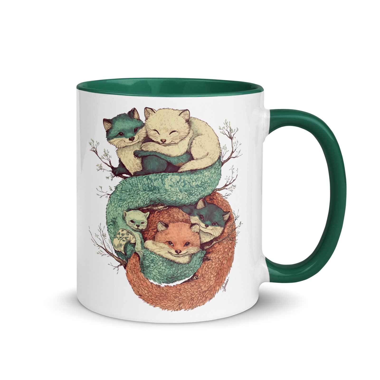 Mug couleur - Cuddling fox – Image 1