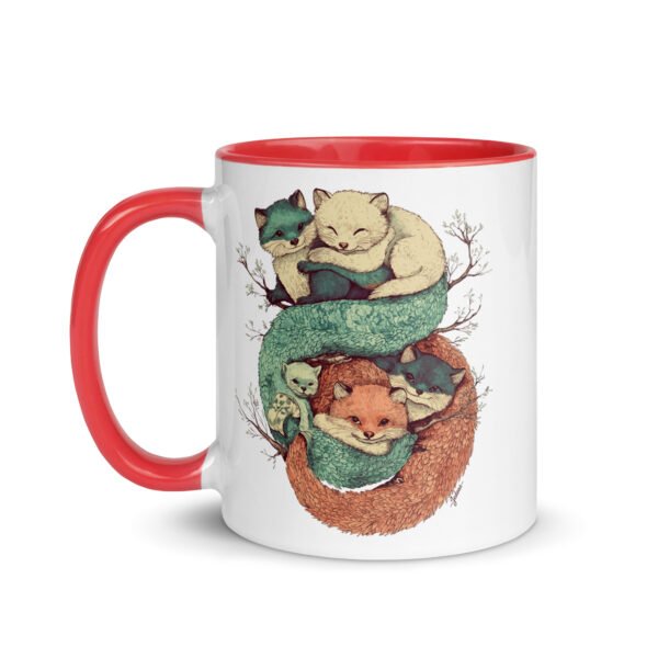 Mug couleur - Cuddling fox