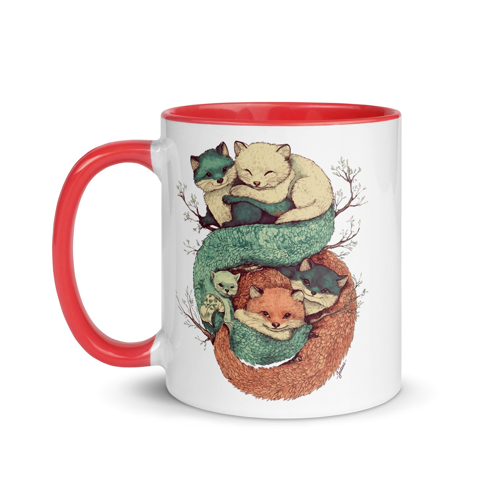 Mug couleur - Cuddling fox – Image 10