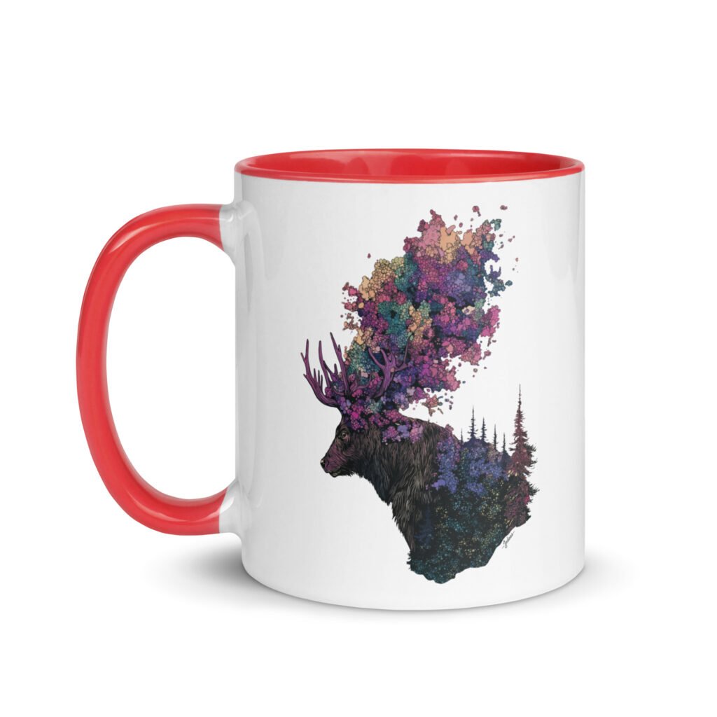 Mug couleur - cerf