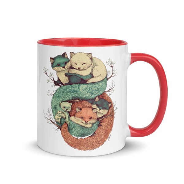 Mug couleur - Cuddling fox