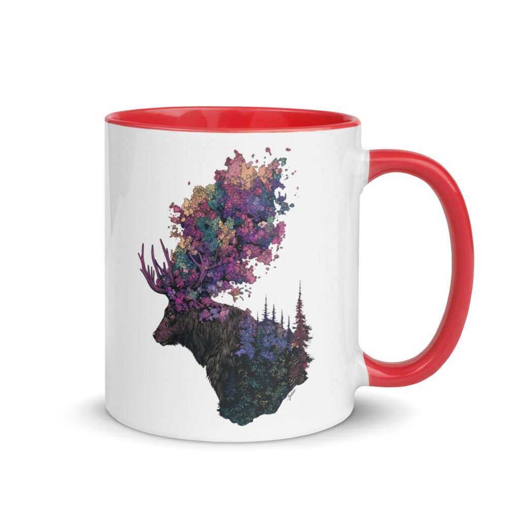 Mug couleur - cerf