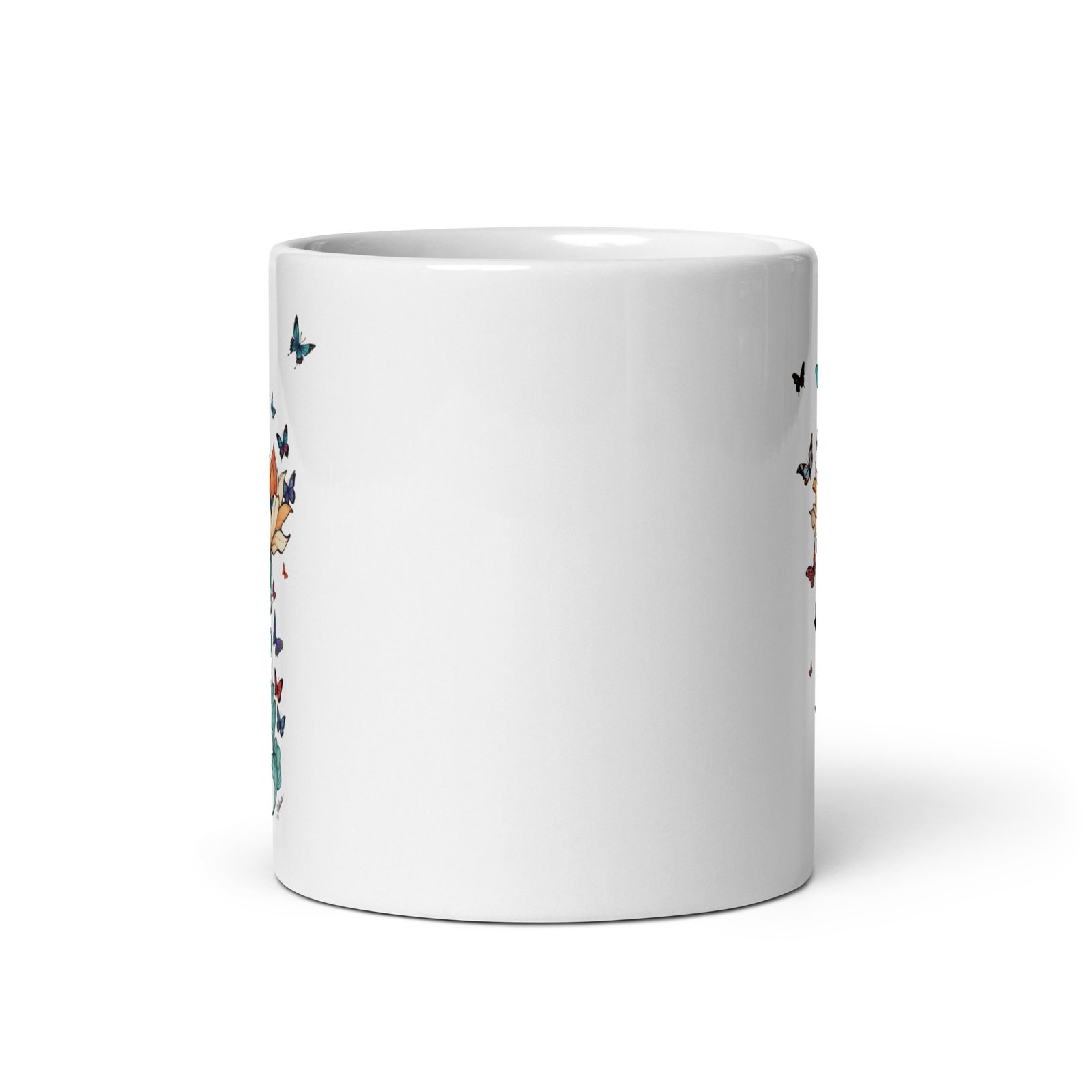 Mug blanc - papillon – Image 3
