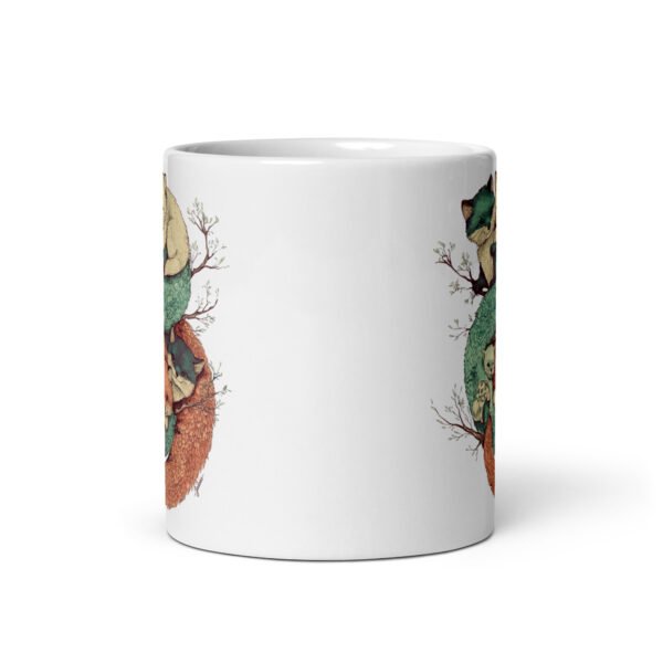 Mug blanc - Cuddling fox