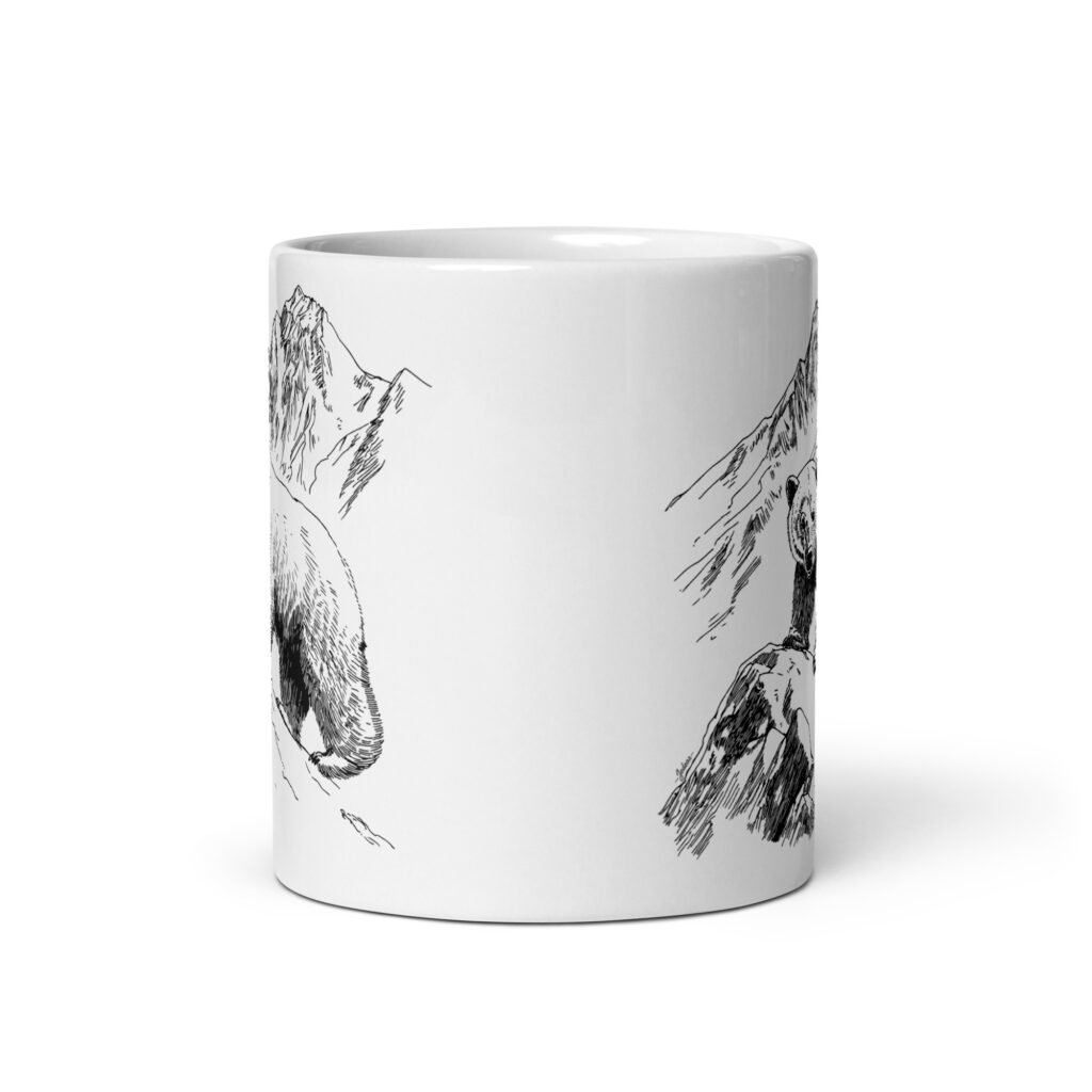 Mug blanc - black bear
