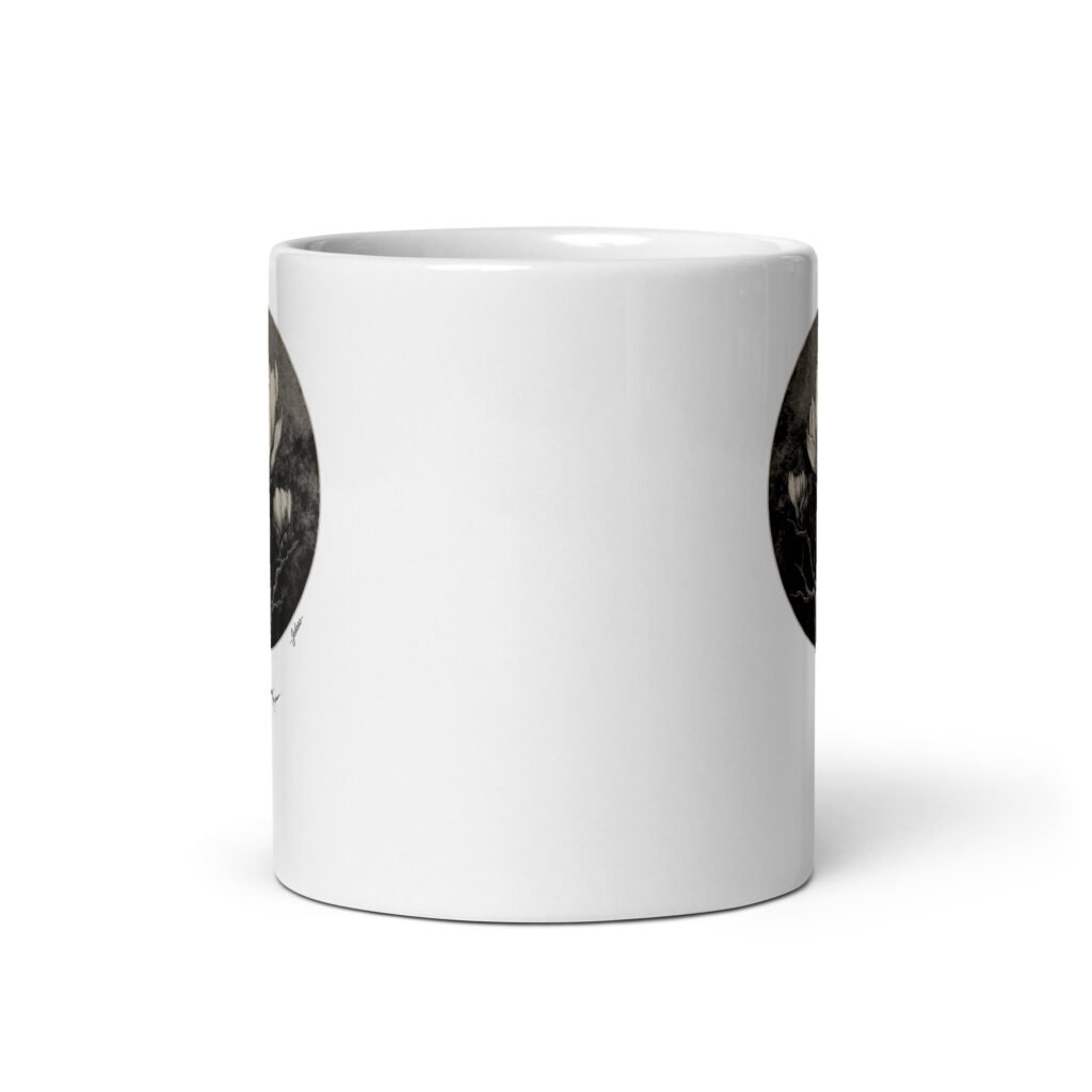 Mug blanc - Dark flower