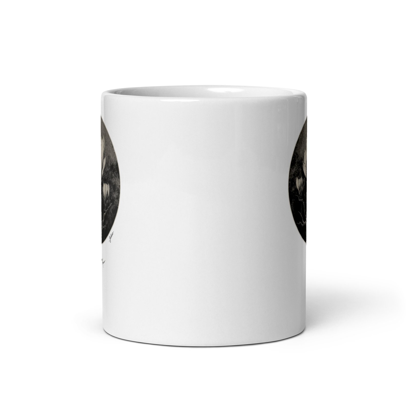 Mug blanc - Dark flower – Image 3