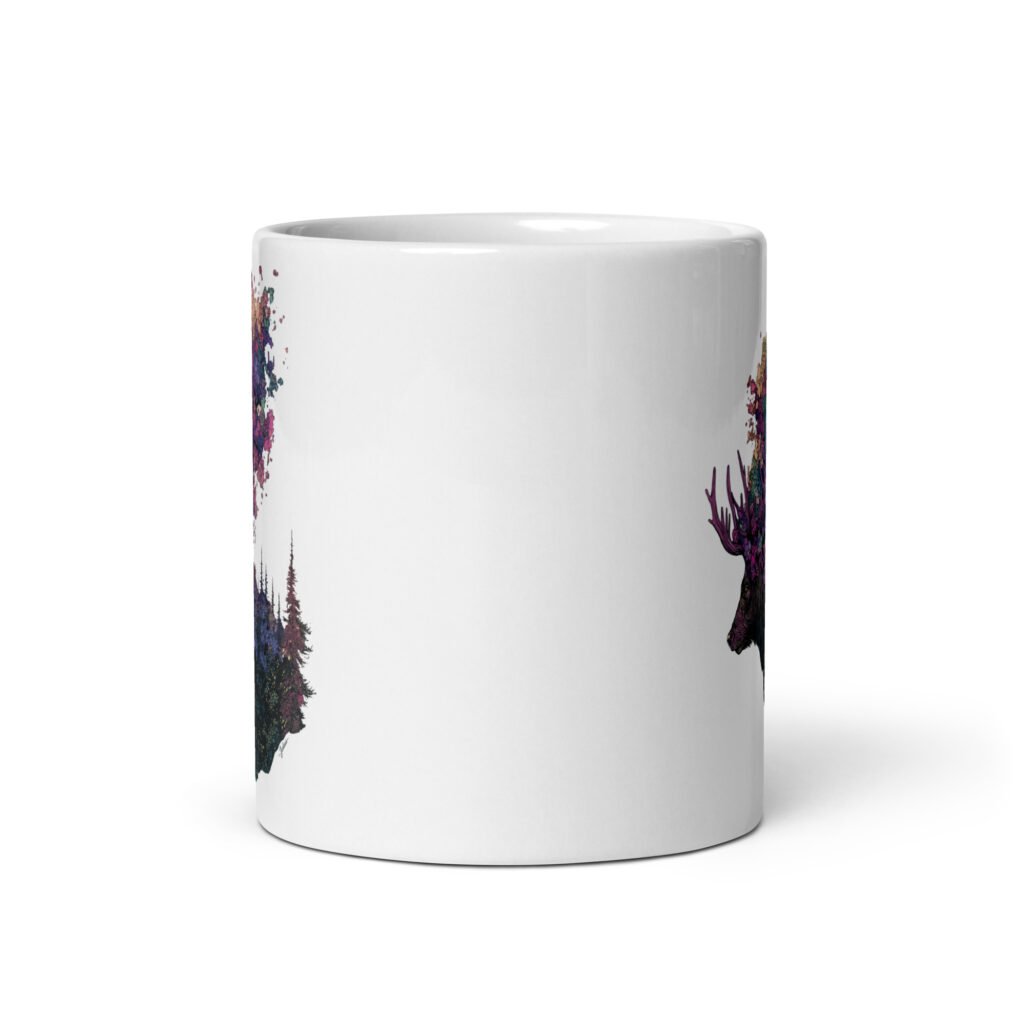 Mug blanc - cerf