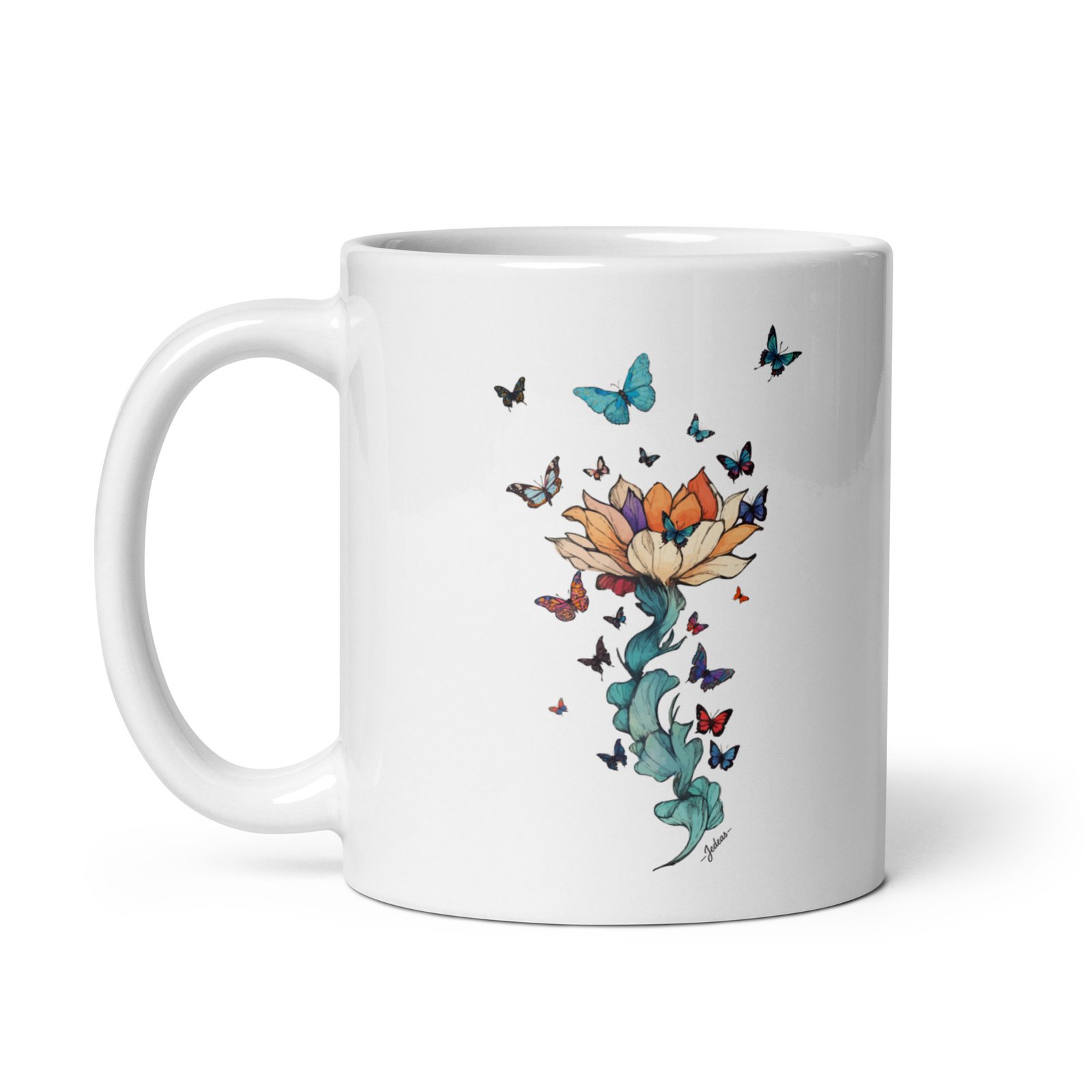 Mug blanc - papillon – Image 2