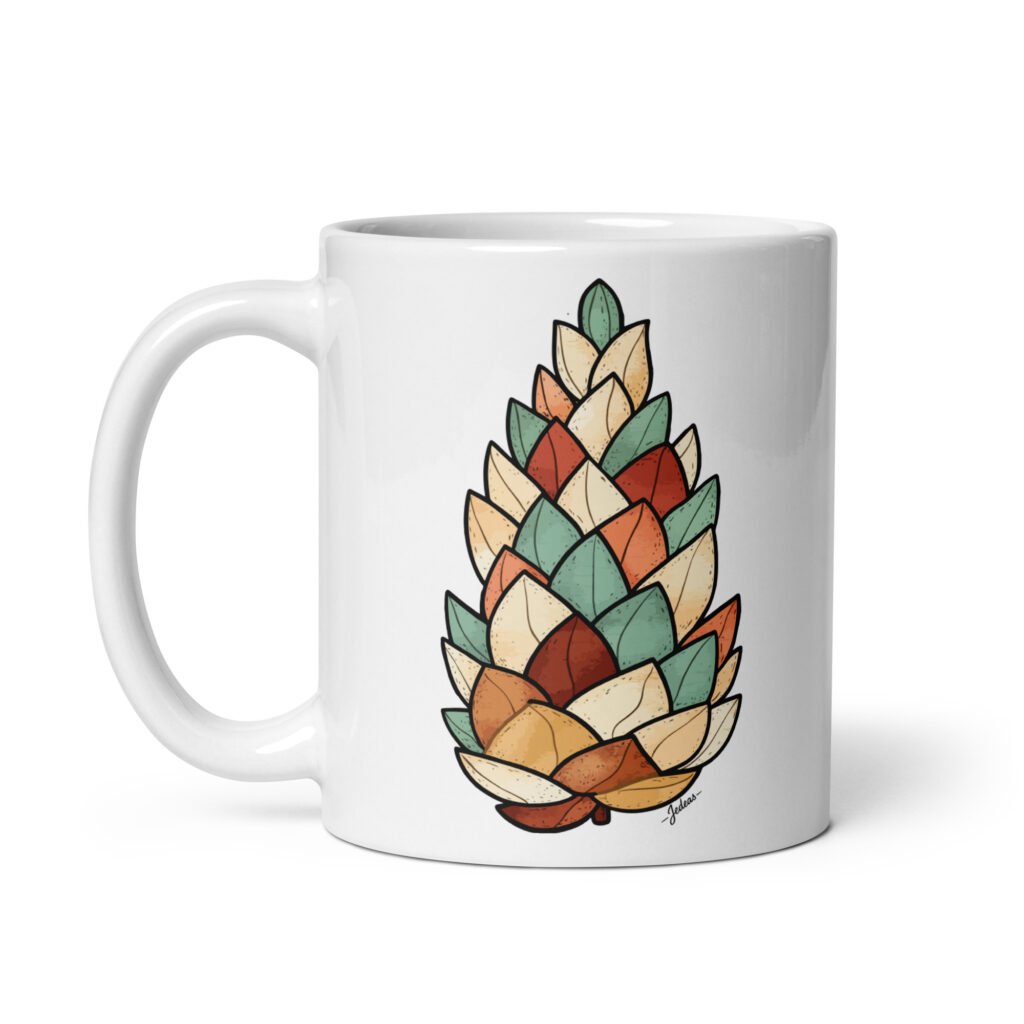 Mug blanc - Dreamy Pine Cone