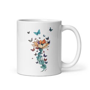 Mug blanc - papillon