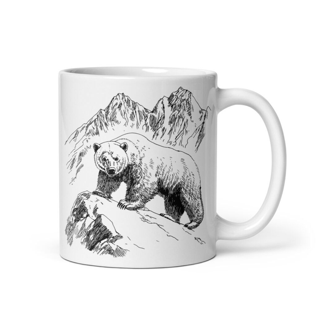 Mug blanc - black bear
